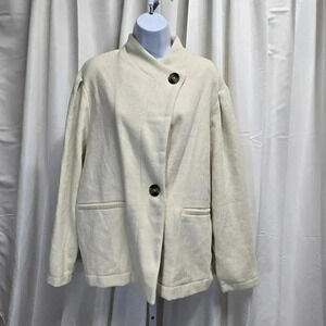 Melloday Wool Blend Coat. NWT Size large Cream color